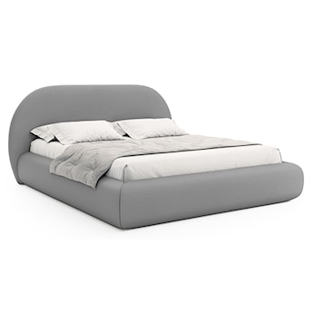 Łóżko tapicerowane 140x200 cm Buvio jasnoszare szenil