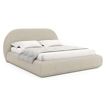 Łóżko tapicerowane 180x200 cm Buvio beżowe boucle
