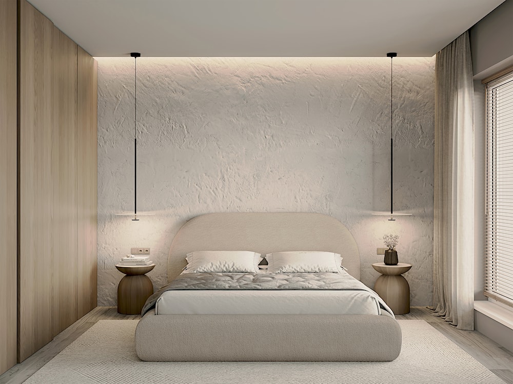 Łóżko tapicerowane 160x200 cm Buvio beżowe boucle  - zdjęcie 6