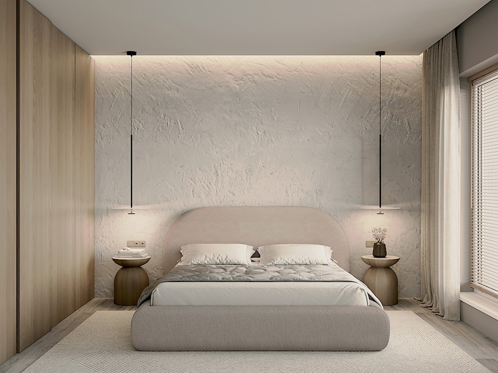 Łóżko tapicerowane 160x200 cm Buvio z pojemnikiem stelaż metalowy jasnobeżowe boucle  - zdjęcie 6