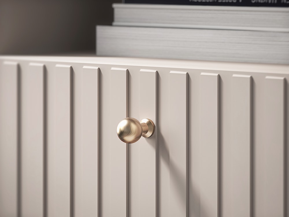 Szafka nocna Caletto z szufladą 40 cm ozdobne lamele kaszmir  - zdjęcie 8