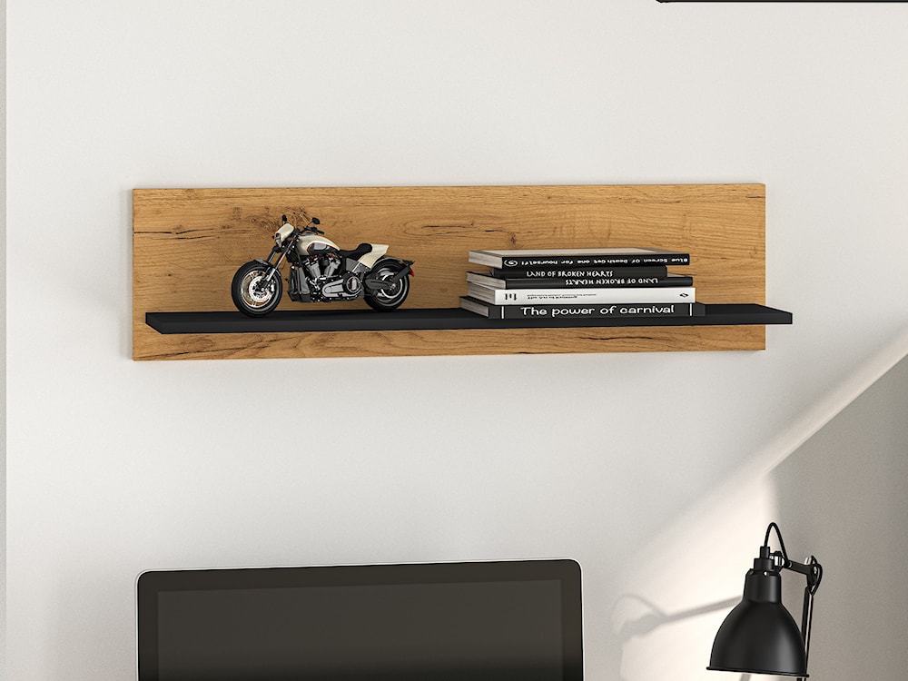 Półka młodzieżowa Colt 92 cm dąb craft/czarny  - zdjęcie 2