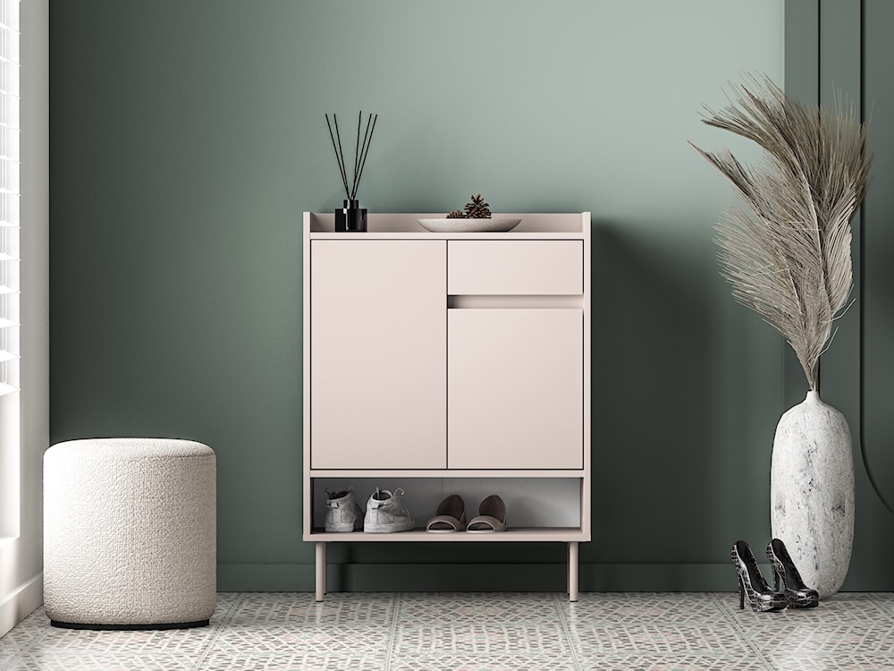 Szafka dwudrzwiowa na buty Dioce z szufladą 70 cm Kaszmir  - zdjęcie 2