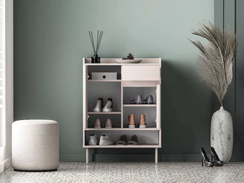 Szafka dwudrzwiowa na buty Dioce z szufladą 70 cm Kaszmir  - zdjęcie 7
