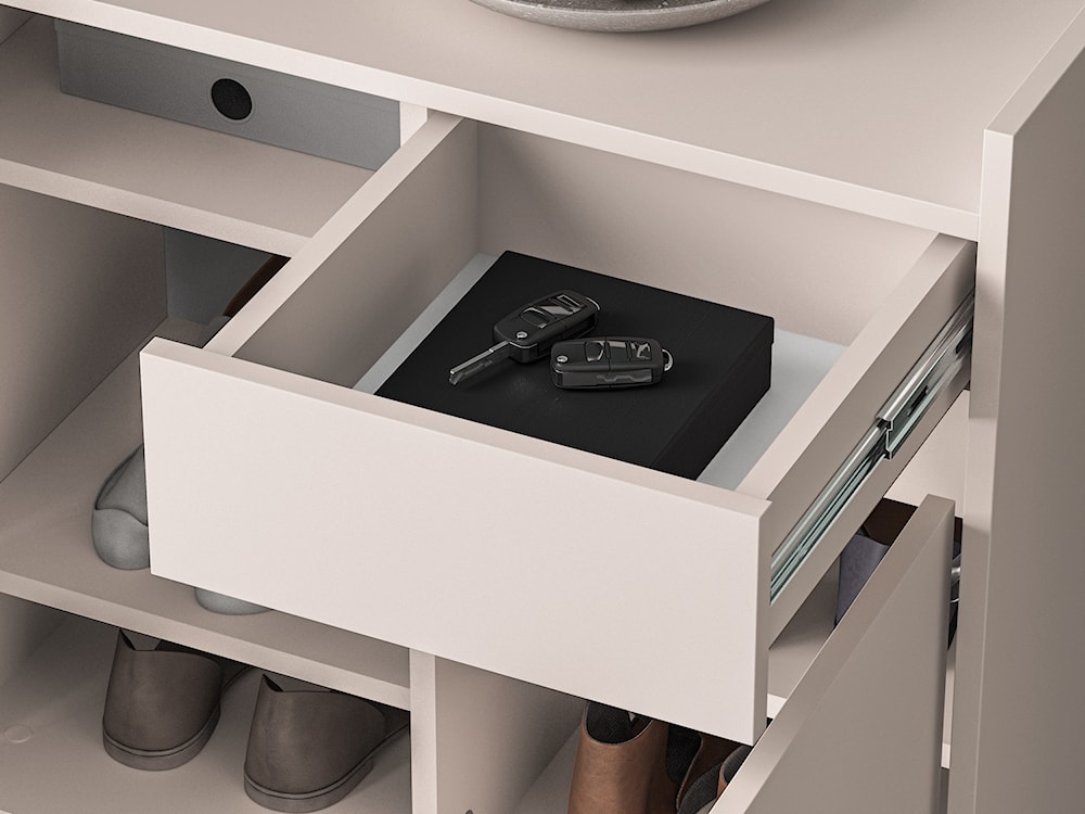 Szafka dwudrzwiowa na buty Dioce z szufladą 70 cm Kaszmir  - zdjęcie 6