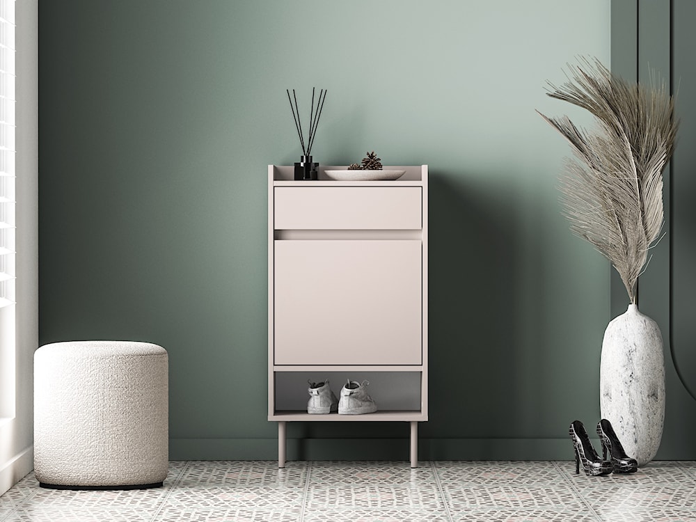 Szafka jednodrzwiowa na buty Dioce z szufladą 50 cm Kaszmir  - zdjęcie 2