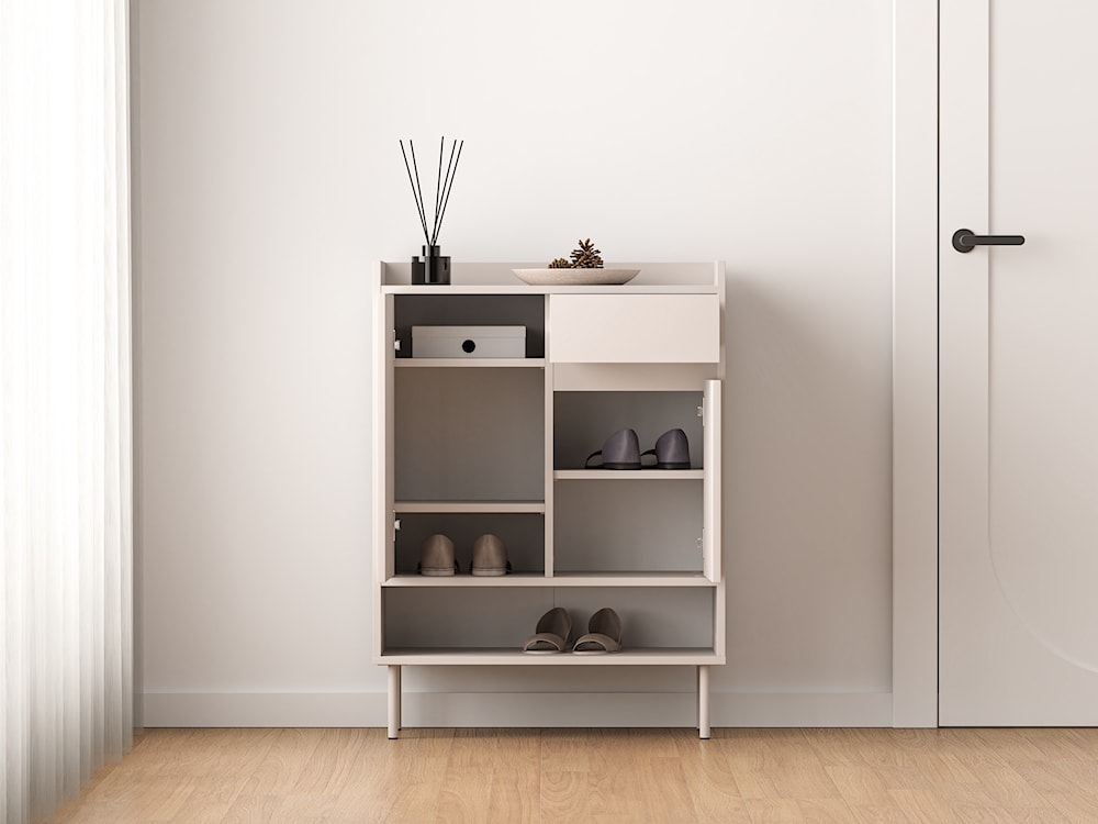 Szafka dwudrzwiowa na buty Dioce z szufladą 70 cm Kaszmir  - zdjęcie 7
