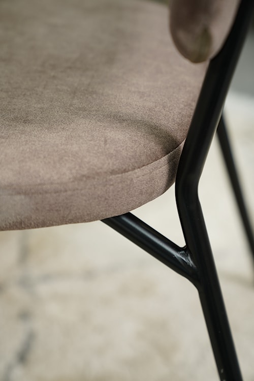 Krzesło tapicerowane Brevery brązowe  - zdjęcie 10