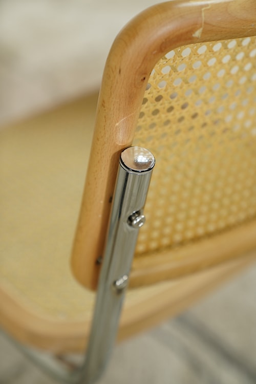 Krzesło na płozach Lashine technorattan/drewno bukowe  - zdjęcie 15