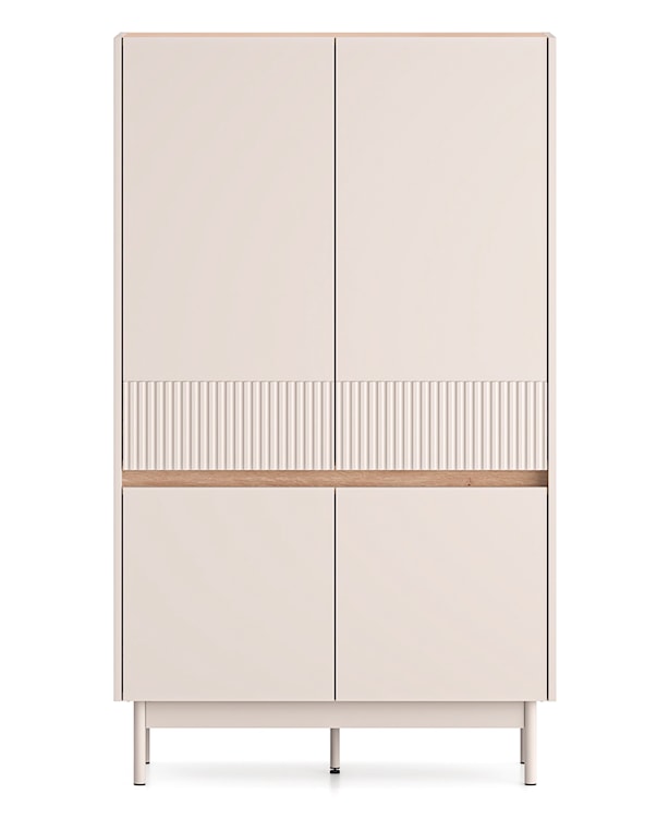 Komoda wysoka czterodrzwiowa Dunea 92 cm kaszmir/dąb  - zdjęcie 4