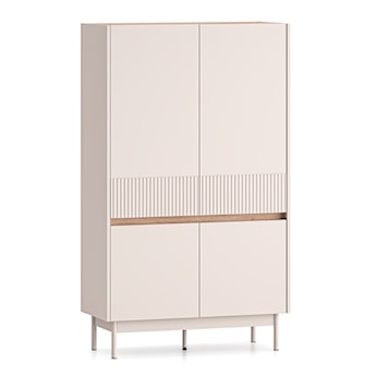 Komoda wysoka czterodrzwiowa Dunea 92 cm kaszmir/dąb