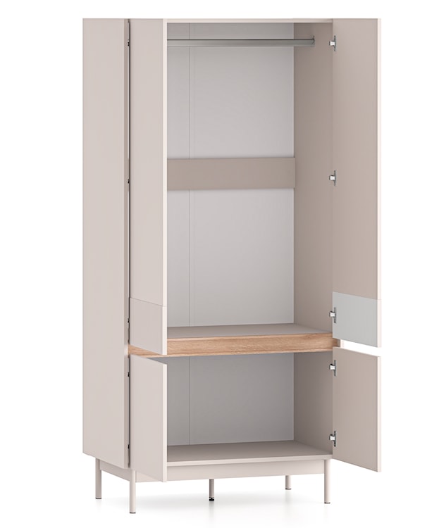 Szafa czterodrzwiowa Dunea 92 cm kaszmir/dąb  - zdjęcie 8