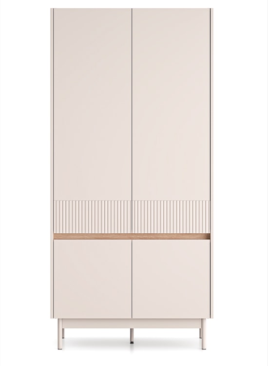 Szafa czterodrzwiowa Dunea 92 cm kaszmir/dąb  - zdjęcie 5