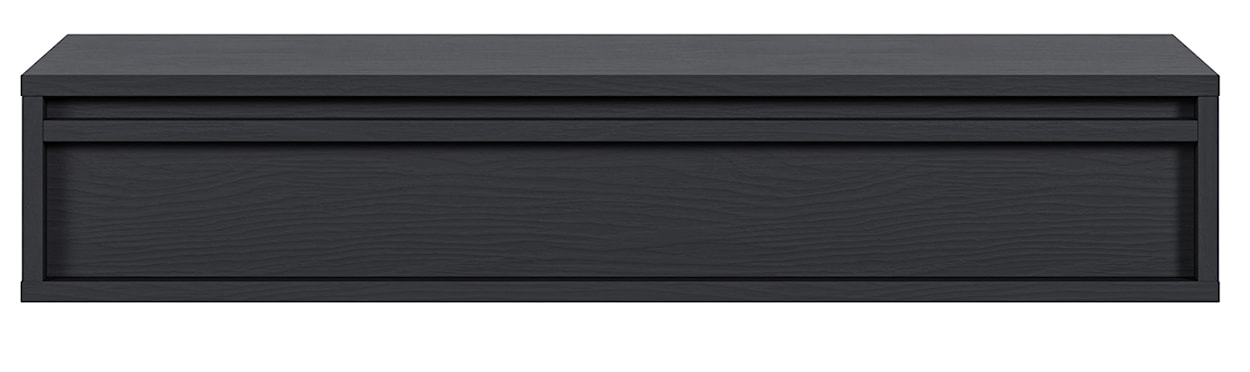 Konsola Evo z szufladą wisząca 90 cm Czarna  - zdjęcie 5