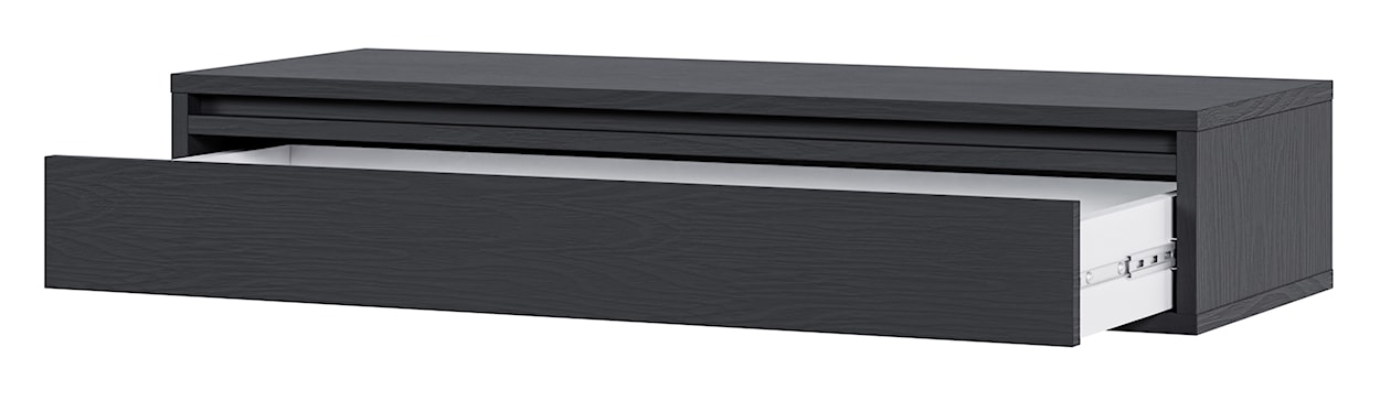 Konsola Evo z szufladą wisząca 90 cm Czarna  - zdjęcie 3