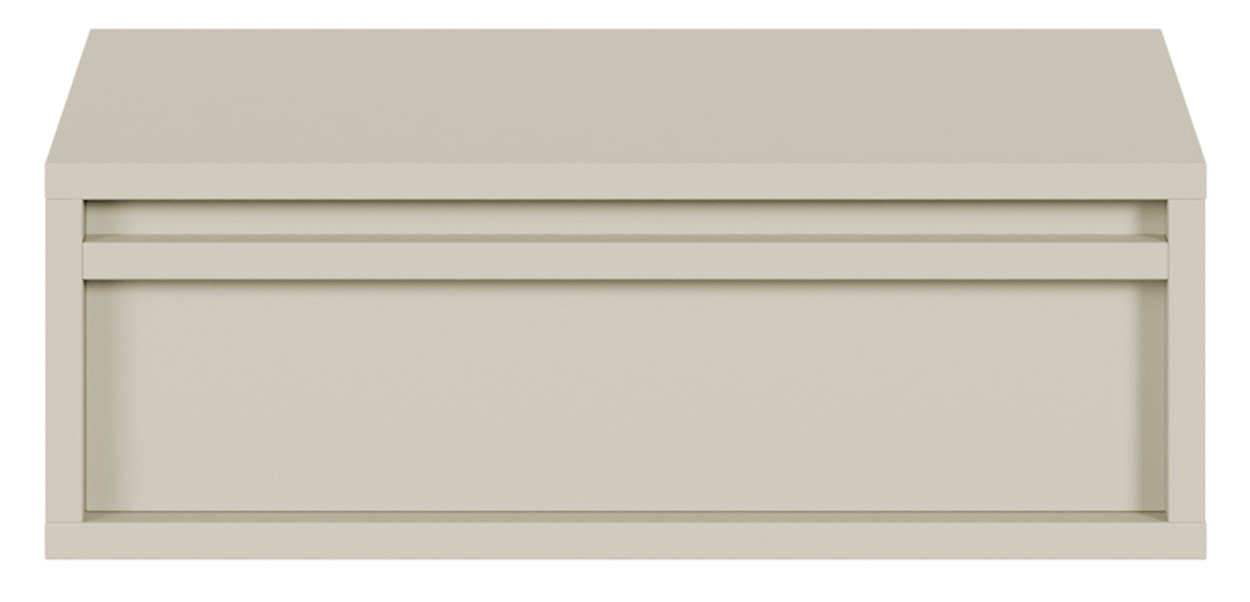 Szafka nocna Evo z szufladą wisząca 50 cm Szary beż  - zdjęcie 6