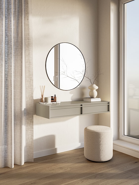 Toaletka Evo z szufladami wisząca 110 cm Szary beż  - zdjęcie 4