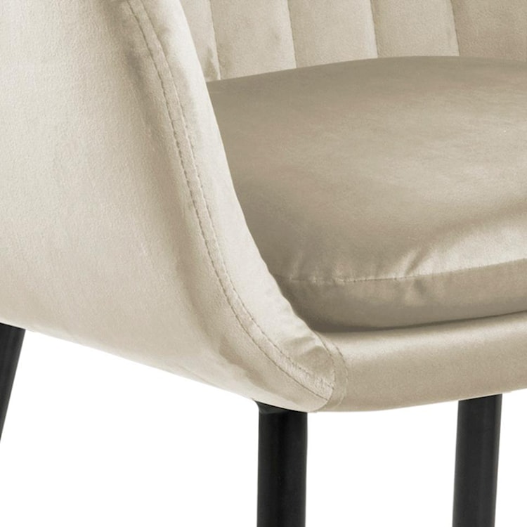 Krzesło tapicerowane Elidi beżowe tapicerowane velvet  - zdjęcie 5