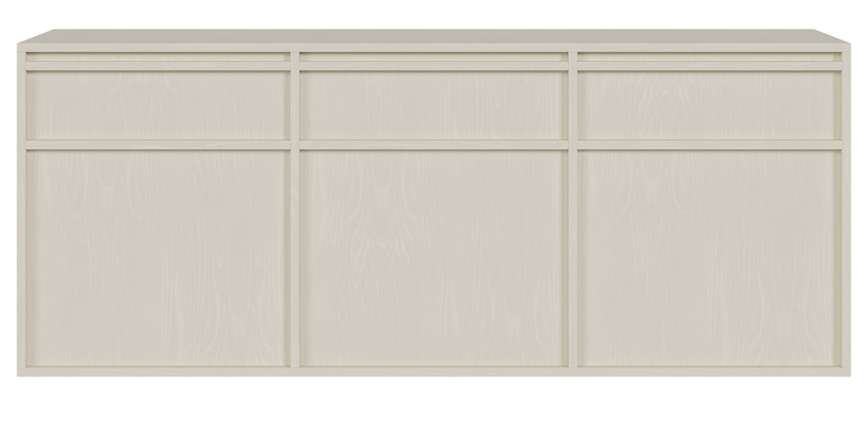 Komoda trzydrzwiowa Evo z szufladami wisząca 154 cm Beż piaskowy  - zdjęcie 6