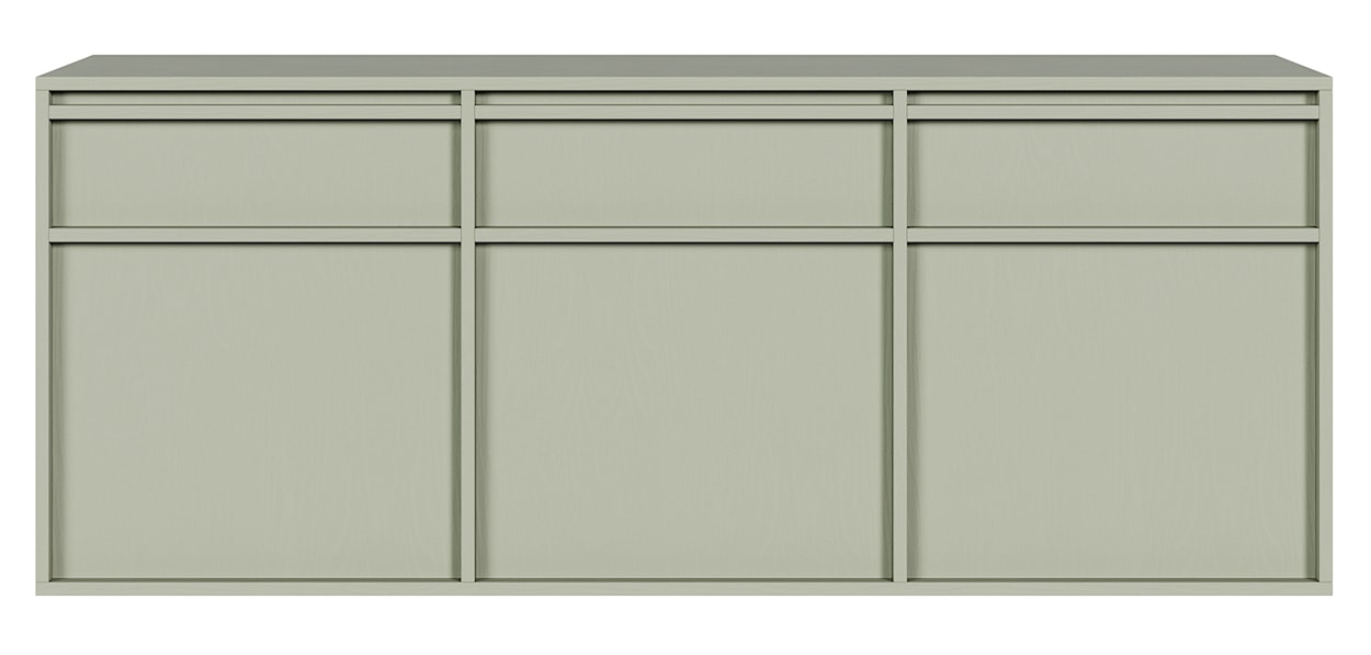 Komoda trzydrzwiowa Evo z szufladami wisząca 154 cm Szałwiowy  - zdjęcie 6