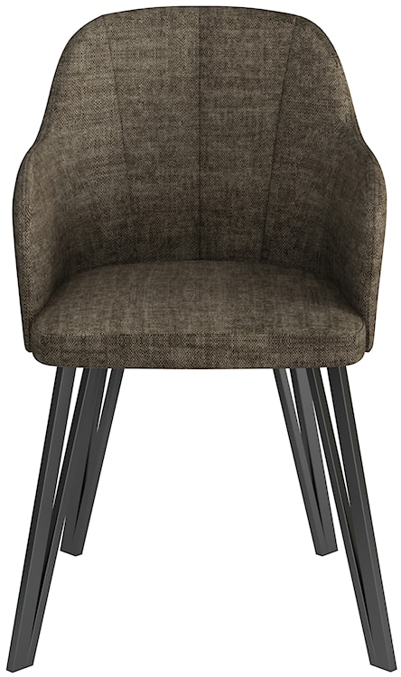 Krzesło tapicerowane do jadalni Livanno oliwkowe z czarnymi nogami  - zdjęcie 2