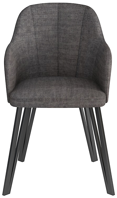 Krzesło tapicerowane do jadalni Livanno grafitowe z czarnymi nogami  - zdjęcie 2