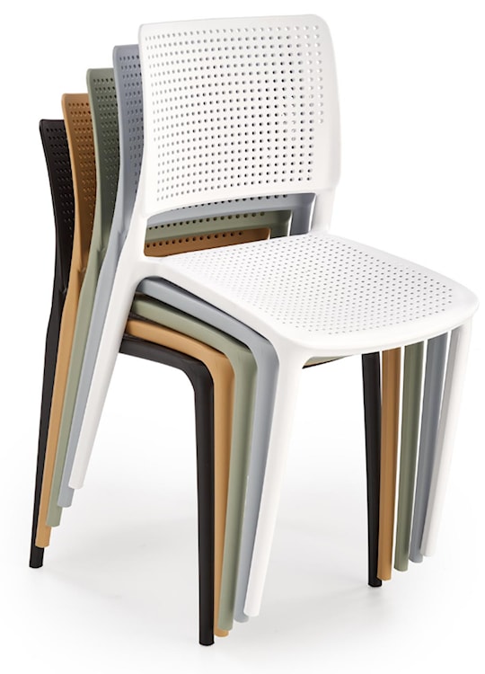 Krzesło z tworzywa Discyll białe  - zdjęcie 4