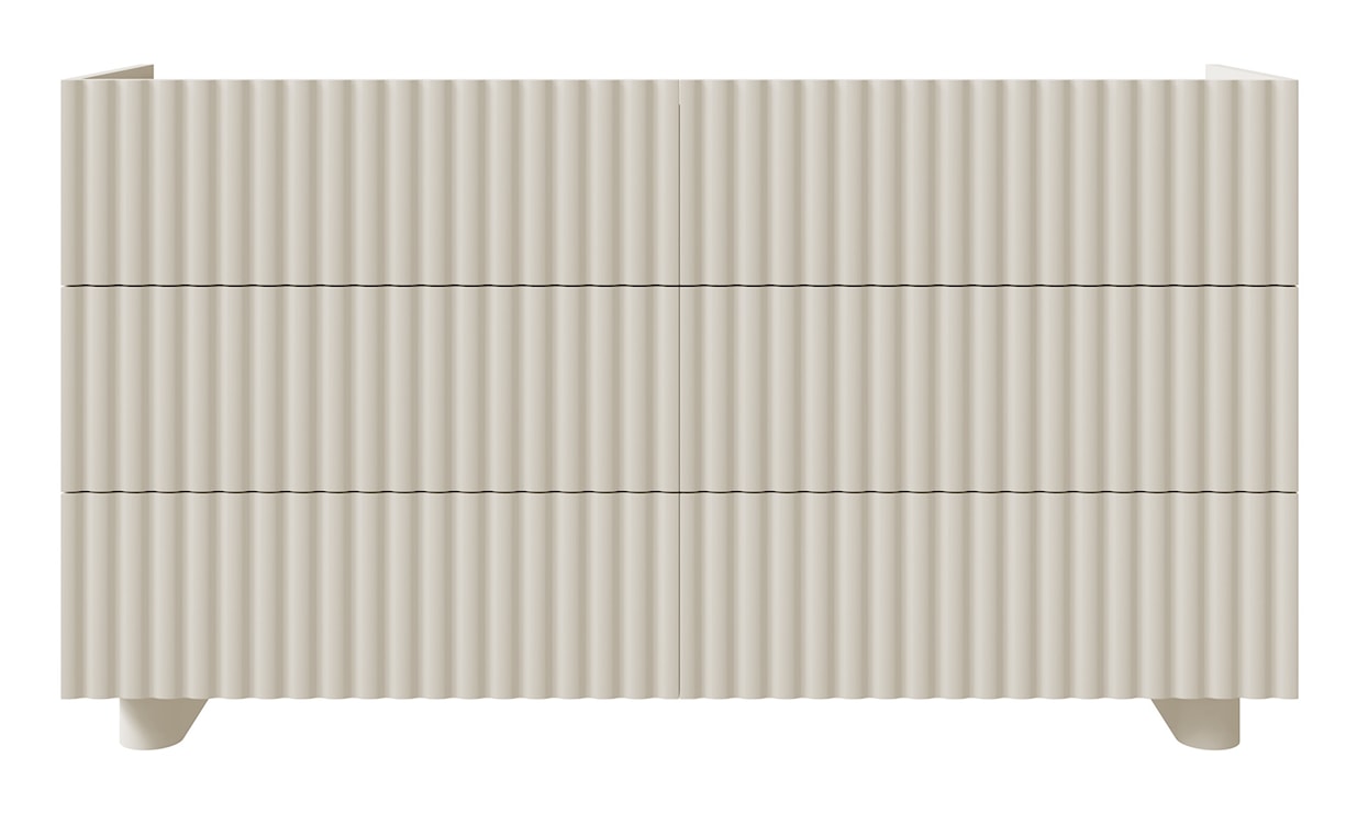Komoda sześcioszufladowa Fiorra 147 cm kaszmir  - zdjęcie 4
