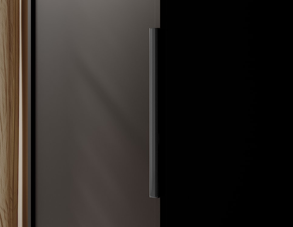 Szafa jednodrzwiowa Frame z drążkiem, półkami i kontenerkiem 50 cm Czarna  - zdjęcie 6