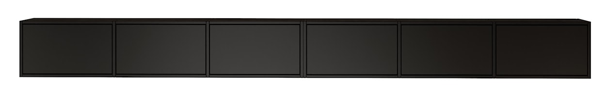 Szafka RTV Framme wisząca z sześcioma klapami 300 cm czarna  - zdjęcie 4