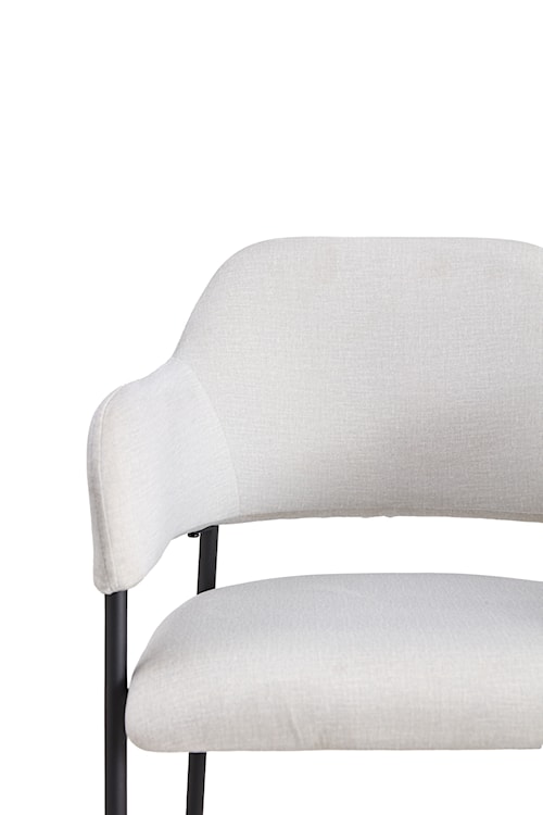 Krzesło tapicerowane z podłokietnikami Azhai jasnoszare  - zdjęcie 2