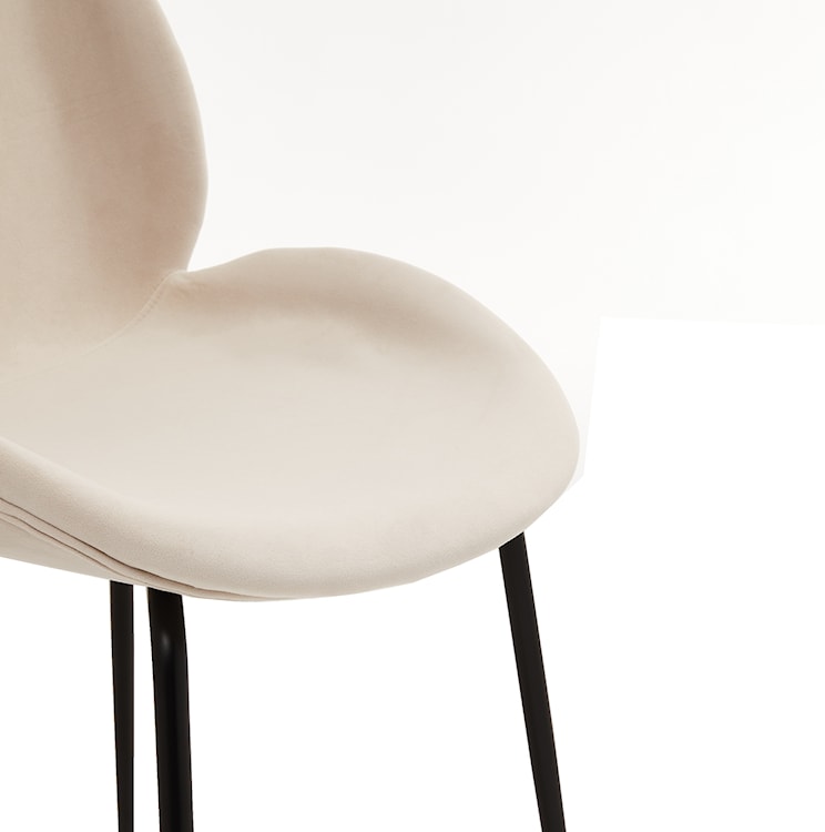 Krzesło tapicerowane Feneve kremowy velvet  - zdjęcie 3
