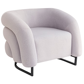 Fotel wypoczynkowy Flessa w tkaninie łatwoczyszczącej jasnoszary welur