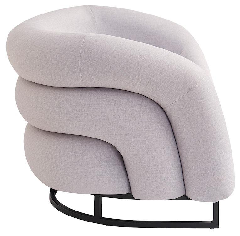 Fotel wypoczynkowy Flessa w tkaninie łatwoczyszczącej jasnoszary welur  - zdjęcie 4