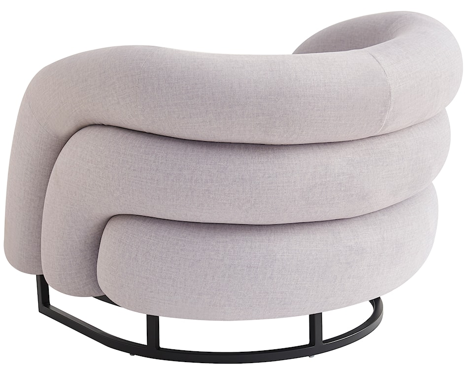 Fotel wypoczynkowy Flessa w tkaninie łatwoczyszczącej jasnoszary welur  - zdjęcie 5