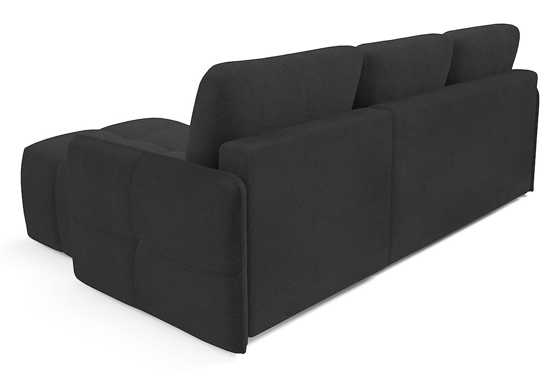 Narożnik z funkcją spania Fluffi L-kształtny uniwersalny z pojemnikiem grafitowy boucle  - zdjęcie 6