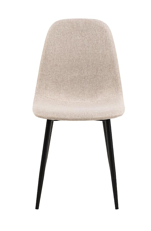 Krzesło tapicerowane Framons beżowe na metalowych czarnych nóżkach  - zdjęcie 4
