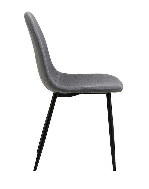 Krzesło tapicerowane Framons ciemnoszare na metalowych czarnych nóżkach  - zdjęcie 2