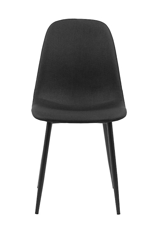 Krzesło tapicerowane Framons czarne na metalowych czarnych nóżkach  - zdjęcie 4