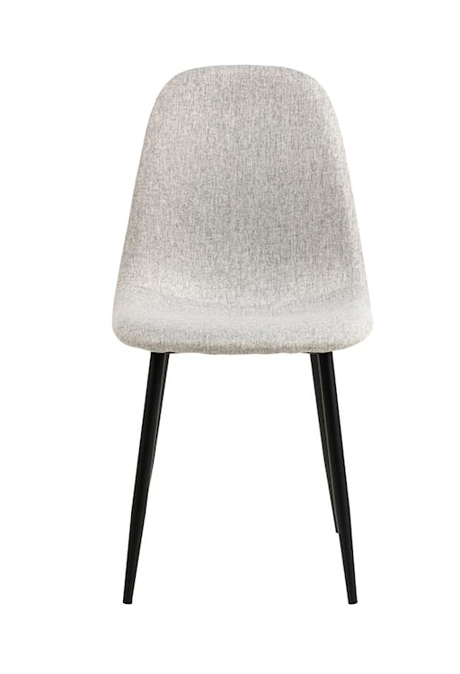 Krzesło tapicerowane Framons jasnoszare na metalowych czarnych nóżkach  - zdjęcie 5