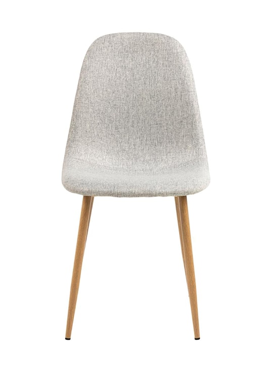 Krzesło tapicerowane Framons jasnoszare na nóżkach imitujących drewno  - zdjęcie 4