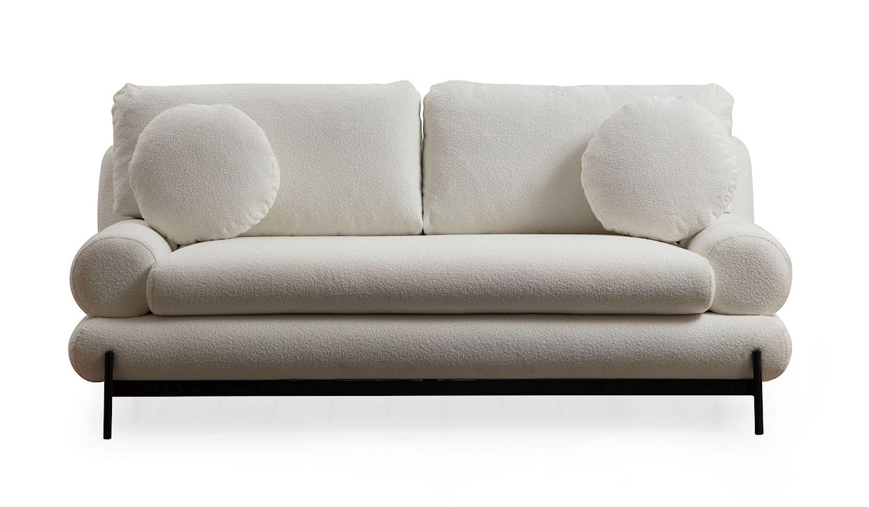 Sofa dwuosobowa Fuelley boucle biała  - zdjęcie 7