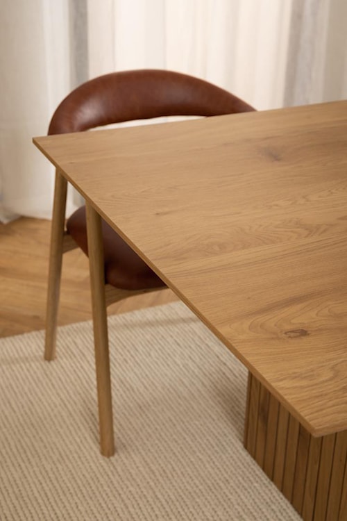 Stół Tellineo 210x100 cm z lamelowaną podstawą naturalny mat  - zdjęcie 3