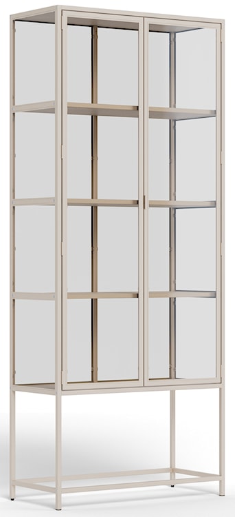 Witryna dwudrzwiowa Seaford 77 cm beżowa 