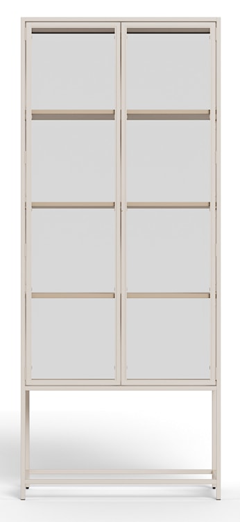 Witryna dwudrzwiowa Seaford 77 cm beżowa  - zdjęcie 3