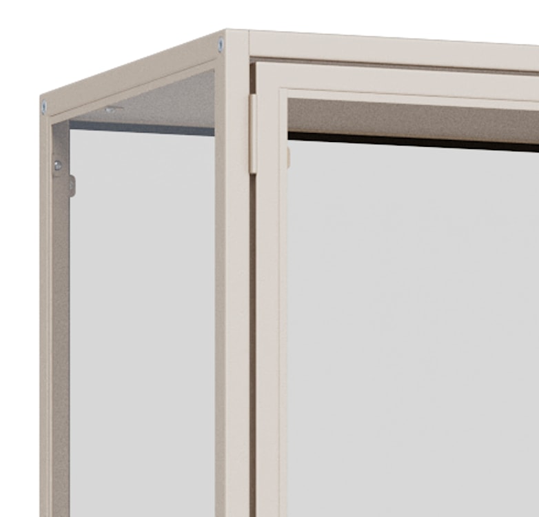 Witryna dwudrzwiowa Seaford 77 cm beżowa  - zdjęcie 10