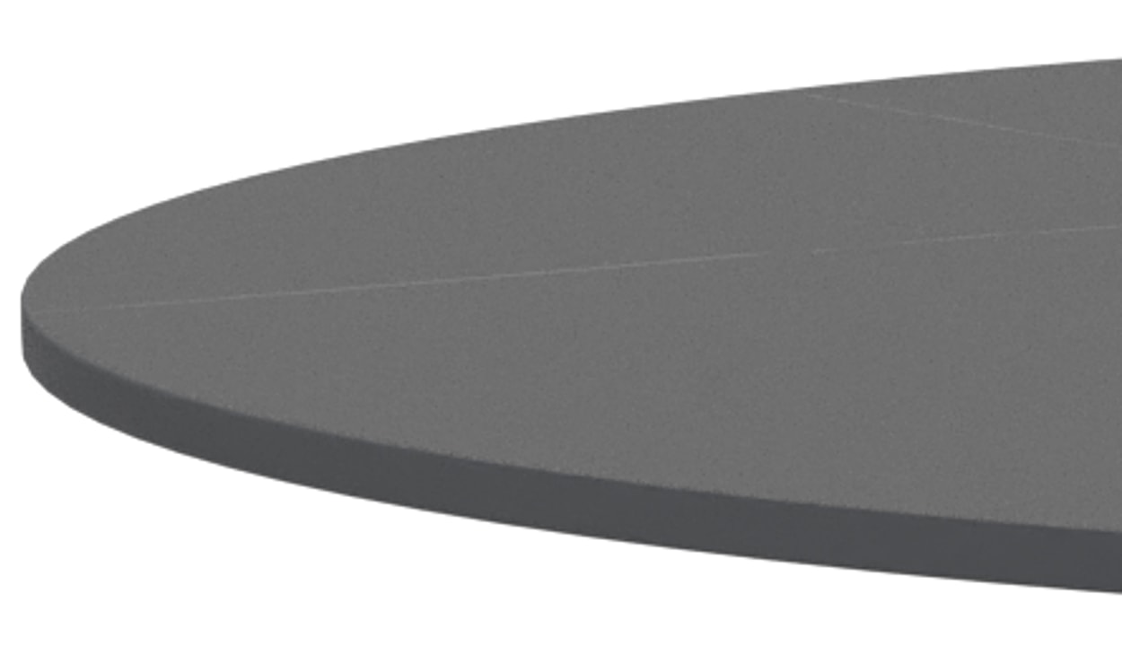 Stolik barowy Roshly średnica 80 cm czarny ceramiczny blat z metalową podstawą  - zdjęcie 5