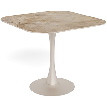 Stół do jadalni Roshly 90x90 cm beżowy ceramiczny blat