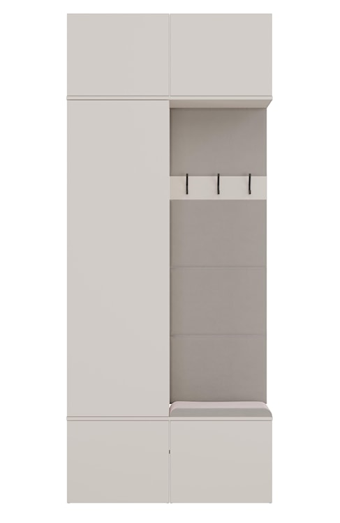 Garderoba jednodrzwiowa Haga z wieszakami i półkami 100 cm kaszmir  - zdjęcie 4