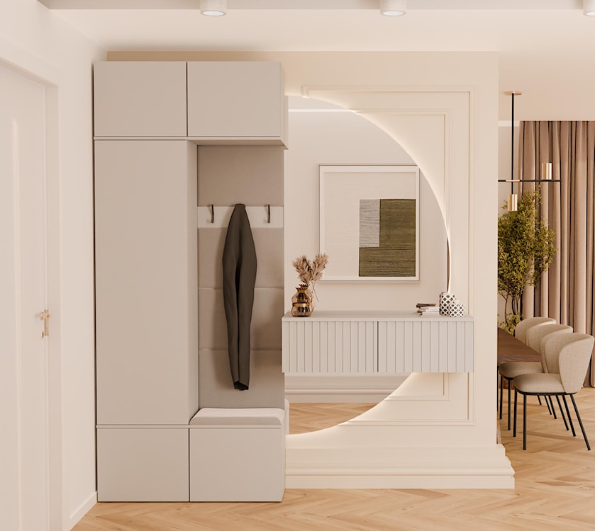 Garderoba jednodrzwiowa Haga z wieszakami i półkami 100 cm kaszmir  - zdjęcie 3